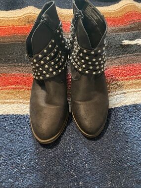 Mossimo Supply Co. Black Studded Ankle Booties